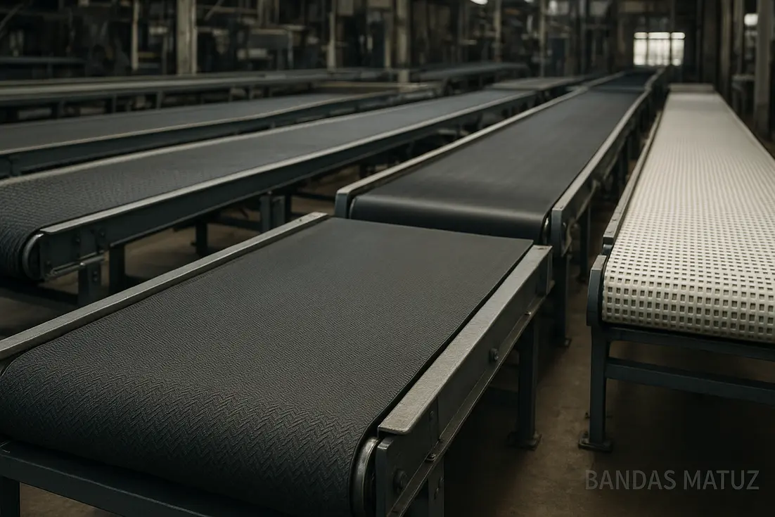 Tipos de bandas transportadoras industriales